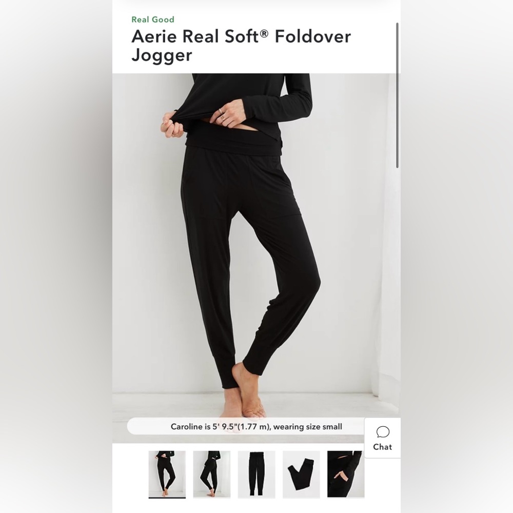 Aerie Real Soft Foldover Jogger